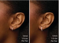 Image 5 of Lab Diamond Pavé Huggies