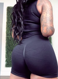 Image 4 of SnapBack 2 pc biker shirt set (black)