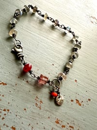 Image 7 of labradorite tourmaline and ruby charm bracelet