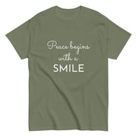 Image 13 of Unisex classic tee, Peace Begins With A Smile Tee