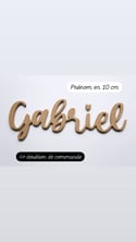 Prénom en bois à personnaliser en 10cm - Gabriel