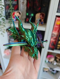 Image 4 of Horquilla holográfica verde/azul 