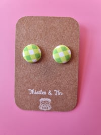 Image 2 of Gingham Fabric Studs