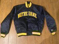 Image 1 of Notre Dame Vintage Satin Bomber (L)