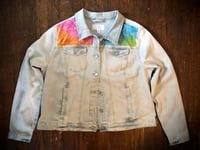 Image 2 of Upcycled PAC-Man denim jacket