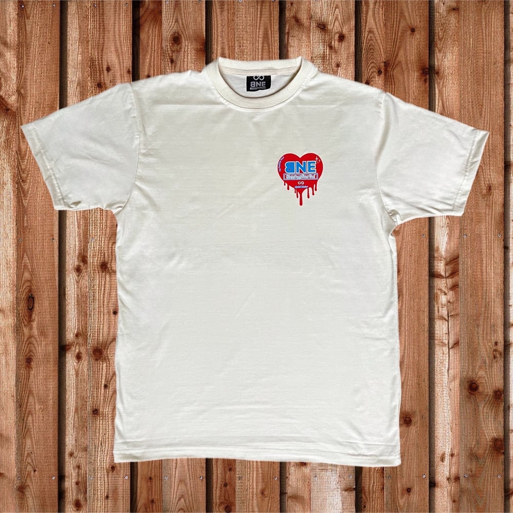 BNE Drippy Heart Tee (cream)