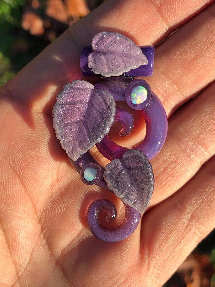 Image of Metallic purple Opal vine pendant