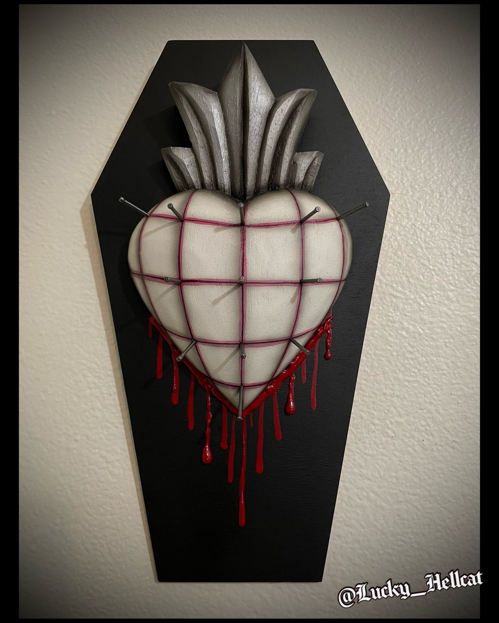 Pinheads Sacred Heart Wall Art 