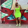 KEEP IT SOLID DRESS LIME GREEN