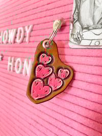 Pink Prickley Pear Cactus Keychain 