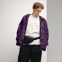 Image 4 of Violet Night Camo Unisex Windbreaker
