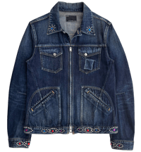 Image 1 of Number (N)ine Studded Jewel Denim Trucker Jacket - 3