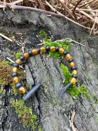 Image 5 of Bog oak and Baltic Amber bracelet 