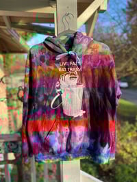 Image 1 of MEDUIM Live Fast Eat Trash Tie Dye Hoodie