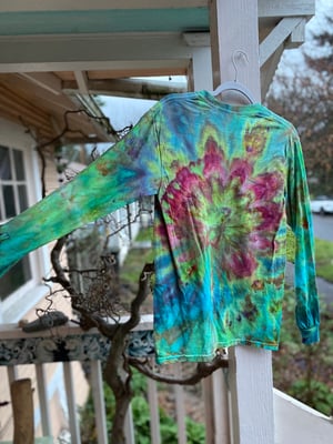 Image of SMALL Party At Your Own Pace Long Sleeve Tie Dye Shirt 2 