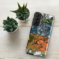 Image 22 of Art Nouveau Inspired Colorful Quartet Boho Hippie Floral Sketch Tough case for Samsung®