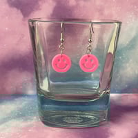 Image 2 of Dainty Smile Face Earrings