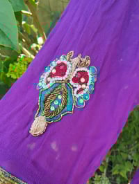 Image 7 of Sienna Glitter wrap dress -Purple 