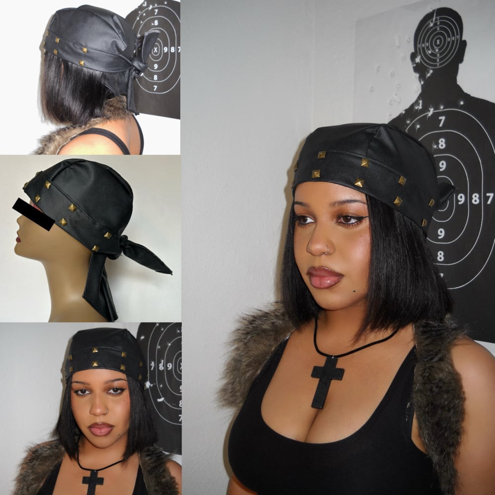 Image of [ BLACK BRASS ] headscarf *