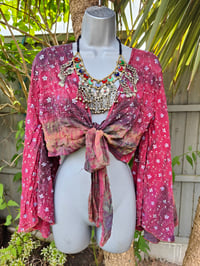 Image 1 of Wanderlust Stevie top Maroon glitter  throughout upto 14