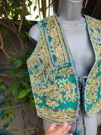 Image 7 of Mykonos Jewelled Waistcoat -Green 6-8 uk