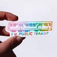 Image 1 of I <3 Public Transit 3” Sticker