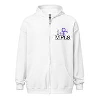 Image 1 of I [PRINCE] MPLS Zip Hoodie (Black Text)