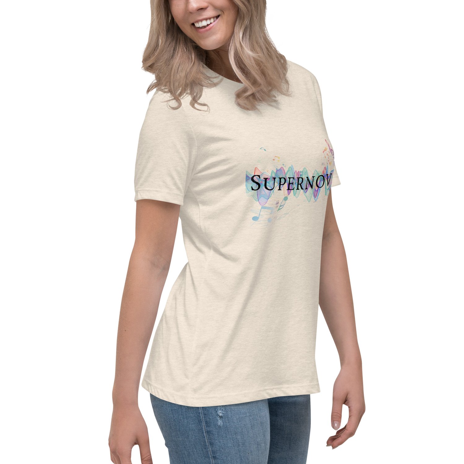 Image of Women's Relaxed T-Shirt Supernova & back I'm right here