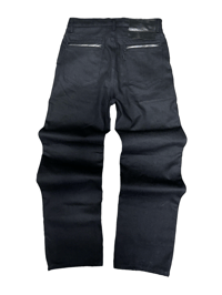 Image 1 of BLACK LEATHER SHIELD SIGNATURE DENIM