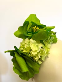 Image 2 of Green silk flowers headpiece 
