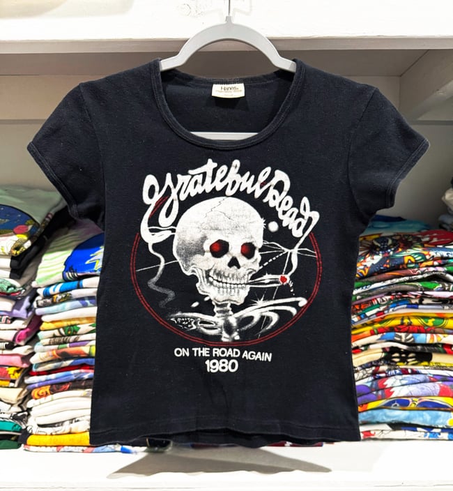 Grateful Dead 1980 On the Road Again T-Shirt - Size XS (read)