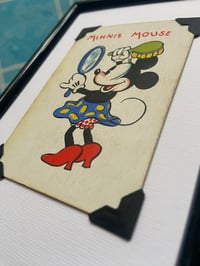 Image 10 of Mickey Mouse and friends c 1930s, framed individual vintage cards