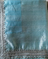 Image 1 of Alaya_Soft Organza light Teal Blue Saree