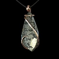 Image 3 of Copper Wave Wrap on Marcasite Pendant (#35)