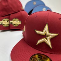 Image 1 of New Era 59Fifty Brick/Metallic Gold  Astros 