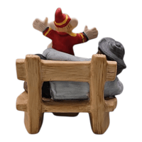 Image 3 of Emmett Kelly Jr Figurine Clown Sitting On Bench and Monkey Hobo