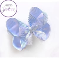 Image 3 of Pastel Gingham Lace Bows