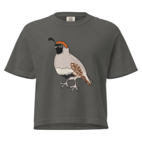 Image 1 of “Pepper the Quail” heavyweight boxy tee