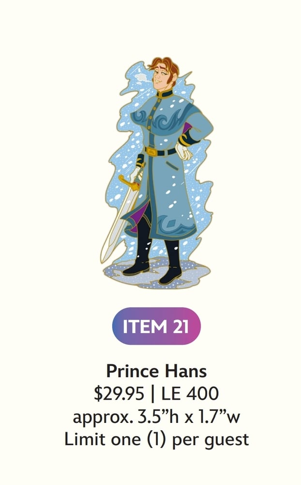 Image of Prince hans disney villains wdi pin le 400