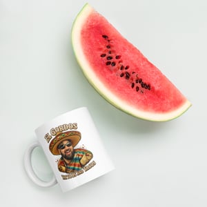 Image of White glossy El Gordos Tattoos and Tacos