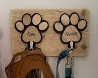 Image 1 of   Leash Hooks Personalised Paw Print