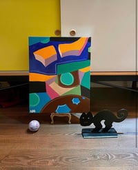 Image 1 of Whimsy Mixed Media Colour Field Painting