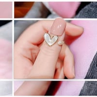 White heart ring 