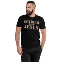 Image 2 of Soldier For Jesus Dark Fitted Short Sleeve T-shirt