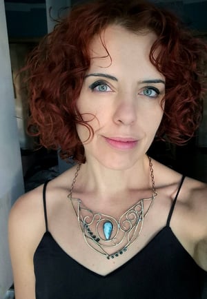 Necklace "Wind of the sky"