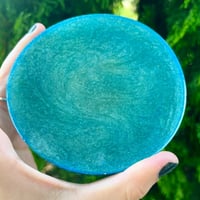 Image 3 of blue & gold ashtray 