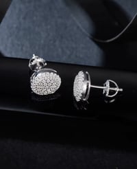 Image 5 of Round Brilliant Iced Out 925S & VVS Moissanite Diamond Stud Earring