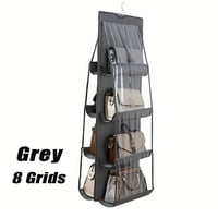 Image 5 of 1pc LDQ Multi-Layer Handbag Organizer with 8 Pockets - Foldable Oxford Cloth Hanging Storage Rack, S