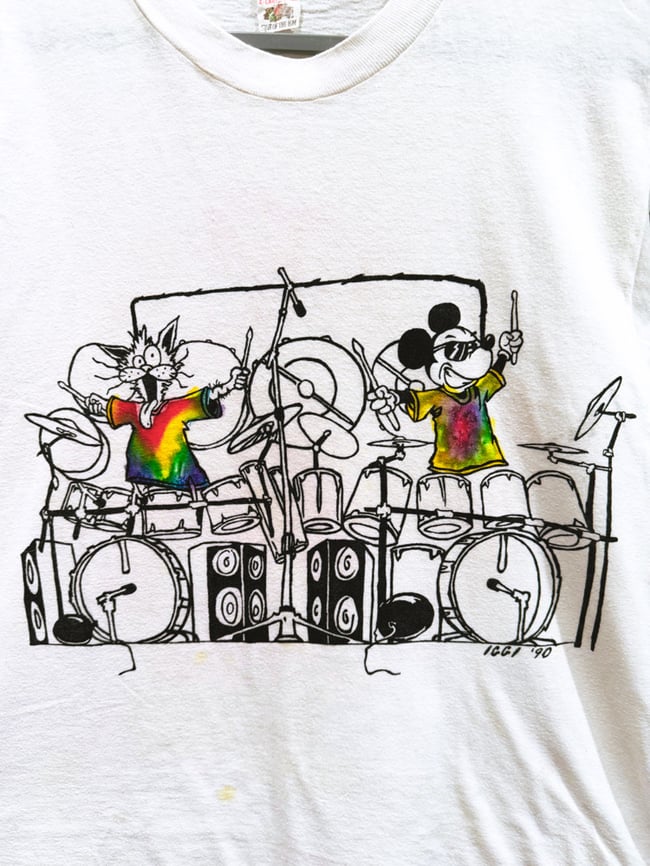 Grateful Dead 1990 Mickey Band Lot T-Shirt - Fits L