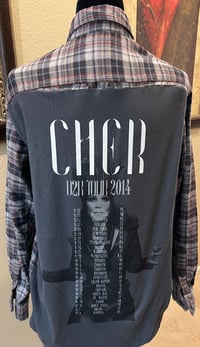 Vintage Gray/Red Flannel Shirt Cher